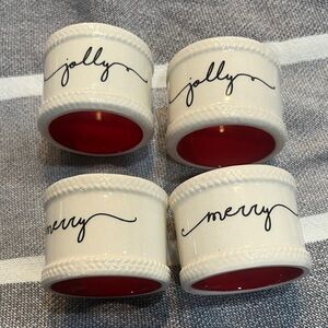 Holiday Napkin Rings with Joyful Text